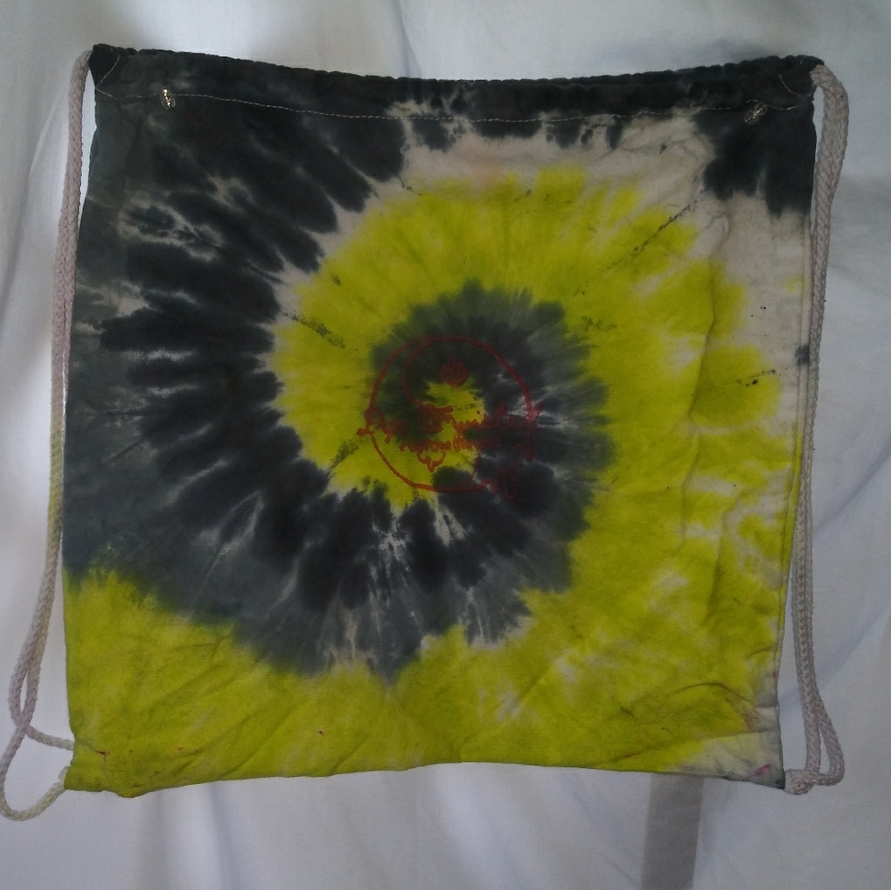 Tie dye drawstring backpack